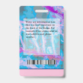 Aangepaste Werknemersfoto Logo Bar Code Naam Badge (Achterkant)