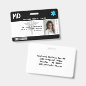 Aangepaste Werknemersfoto, Logo, Barcode ID-badge Badge (Voor- en achterkant)