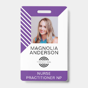 Aangepaste Werknemersfoto Logo Barcode Naam Badge