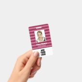 Aangepaste werknemersfoto logo & barcode strepen  badge (Handheld)