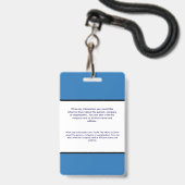 Aangepaste Werknemersfoto Logo Barcodenaam Badge (Achterkant met lanyard)
