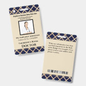 Aangepaste Werknemersfoto Logo Barcodenaam Badge (Voor- en achterkant)