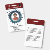 Aangepaste Werknemersfoto Logo Barcodenaam Badge (Voor- en achterkant)