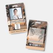Aangepaste Werknemersfoto Logo Barcodenaam Badge (Voor- en achterkant)
