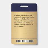 Aangepaste Werknemersfoto Logo Barcodenaambadge Badge (Achterkant)