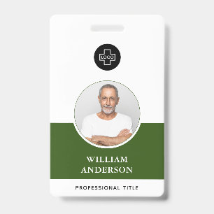 Aangepaste Werknemersfoto Logo Naam Badge