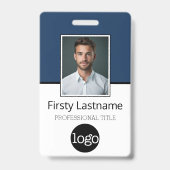 Aangepaste werknemersfoto Logo Naam - Zelfde beide Badge (Voorzijde)