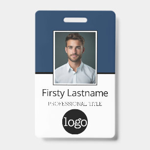 Aangepaste werknemersfoto Logo Naam - Zelfde beide Badge