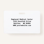 Aangepaste werknemersfoto, Logo, streepjescode-ID- Badge (Achterkant)