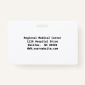 Aangepaste werknemersfoto, Logo, streepjescode-ID- Badge (Achterkant)