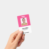 Aangepaste werknemersfoto, Logo, streepjescode, na Badge (Handheld)
