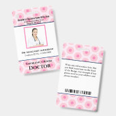 Aangepaste Werknemersfoto Logo Streepjescode Naam Badge (Voor- en achterkant)