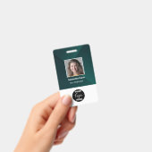 Aangepaste Werknemersfoto Logo Streepjescode Naam  Badge (Handheld)