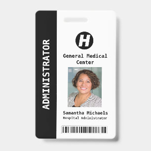 Aangepaste Werknemersfoto, Naam, Bar Code, Logo Ba Badge