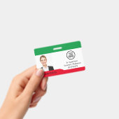 Aangepaste werknemersfoto, naam, Logo, badge (Handheld)