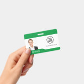 Aangepaste werknemersfoto, naam, Logo, streepjesco Badge (Handheld)