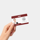 Aangepaste werknemersfoto, naam, Logo, streepjesco Badge (Handheld)