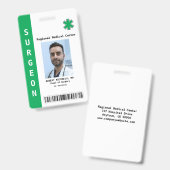 Aangepaste werknemersfoto, naam, streepjescode, Lo Badge (Voor- en achterkant)