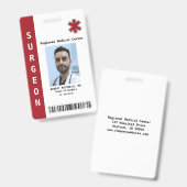 Aangepaste werknemersfoto, naam, streepjescode, lo badge (Voor- en achterkant)