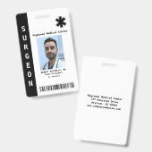 Aangepaste werknemersfoto, naam, streepjescode, lo badge (Voor- en achterkant)