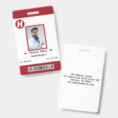Aangepaste Werknemersfoto, naam, streepjescode, lo Badge (Voor- en achterkant)