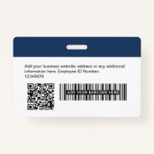 Aangepaste werknemersfoto, Qr Bar Code, Logo, Lany Badge (Achterkant)