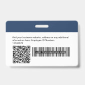 Aangepaste werknemersfoto, Qr-barcode, logo, koord Badge (Achterkant)