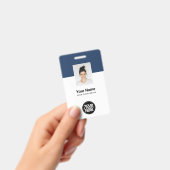 Aangepaste Werknemersfoto, Qr-code, Logo, Eenvoudi Badge (Handheld)