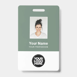 Aangepaste Werknemersfoto, Qr-code, Logo, Naam Badge