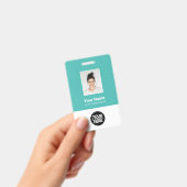 Aangepaste werknemersfoto, Qr-code, Logo, naam Badge (Handheld)