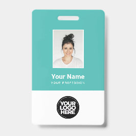 Aangepaste werknemersfoto, Qr-code, Logo, naam Badge
