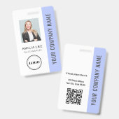 Aangepaste Werknemersfoto, Qr-code, Logo, Naam Badge (Voor- en achterkant)