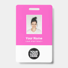 Aangepaste Werknemersfoto, Qr-code, Logo, Naam Badge