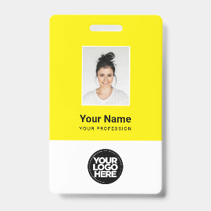 Aangepaste werknemersfoto, Qr-code, Logo, naam Badge