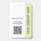Aangepaste Werknemersfoto, Qr-code, Logo, Naam Badge (Achterkant)