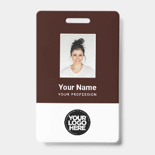 Aangepaste Werknemersfoto, Qr-code, Logo, Naam Badge