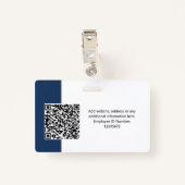 Aangepaste werknemersfoto, QR-code, Logo, naam Badge (Achterkant met clip)