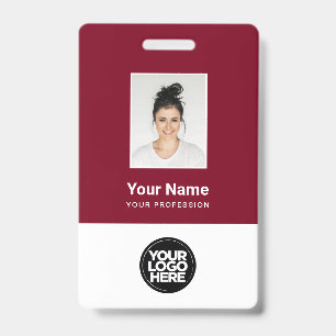 Aangepaste Werknemersfoto, Qr-code, Logo, Naam Badge