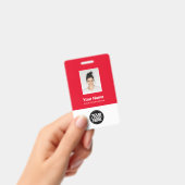 Aangepaste Werknemersfoto, Qr-code, Logo, Naam Badge (Handheld)