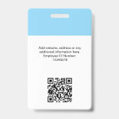 Aangepaste Werknemersfoto, Qr-code, Logo, Naam Badge (Achterkant)