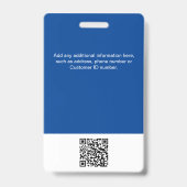 Aangepaste Werknemersfoto, QR-code, Logo, Naambadg Badge (Achterkant)