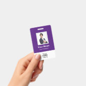 Aangepaste werknemersfoto, QR-code, Logo, naamplaa Badge (Handheld)