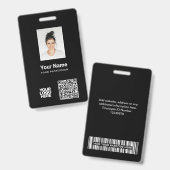 Aangepaste Werknemersfoto, Qr- en Barcode, Logo, N Badge (Voor- en achterkant)