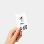 Aangepaste Werknemersfoto, Qr- en Barcodestructuur Badge (Handheld)