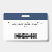 Aangepaste werknemersfoto, streepjescode, logo badge (Achterkant)