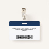 Aangepaste werknemersfoto, streepjescode, Logo Badge (Achterkant met clip)