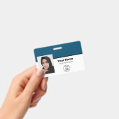 Aangepaste werknemersfoto - streepjescode - Logo - Badge (Handheld)