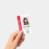 Aangepaste werknemersfoto, streepjescode, Logo, na Badge (Handheld)