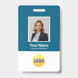 Aangepaste Werknemersfoto, Streepjescode, Logo, Na Badge