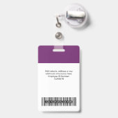 Aangepaste werknemersfoto, streepjescode, Logo, na Badge (Achterkant met intrekbare clip)